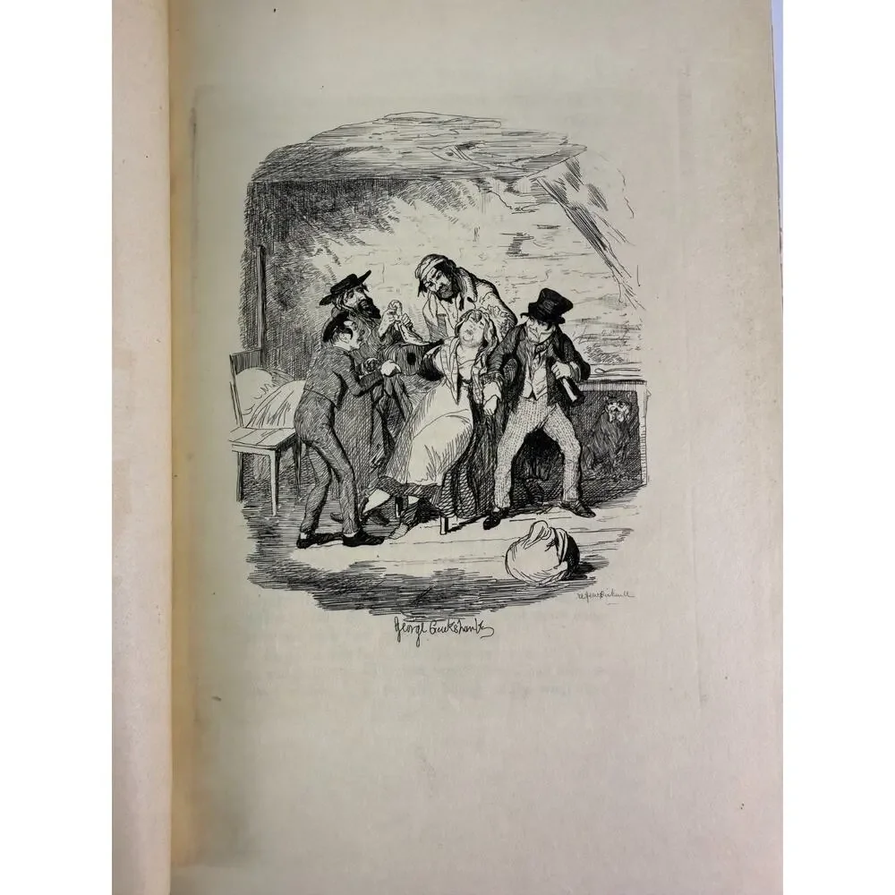1890 Charles Dicken's Oliver Twist Vol I & II Ltd Ed Illustrated Rare Set #293‎